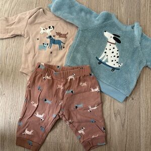 🐶 Pekkle Baby Outfit Set – 3 Months – Perfect Condition